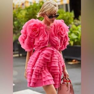 AJE Amour Ruffle Cocktail Dress